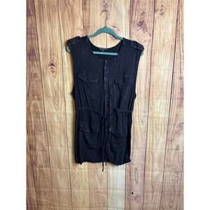 POL Dress Mineral Wash Black Lightweight Stretchy  Women's Size M